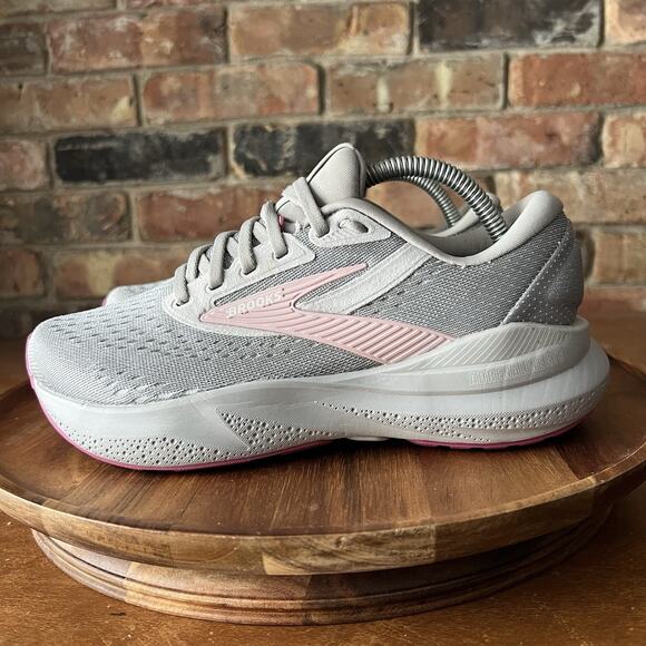 Brooks Adrenaline GTS 24 Supportive Womens 6 2E Gray Pink Shoes Sneakers